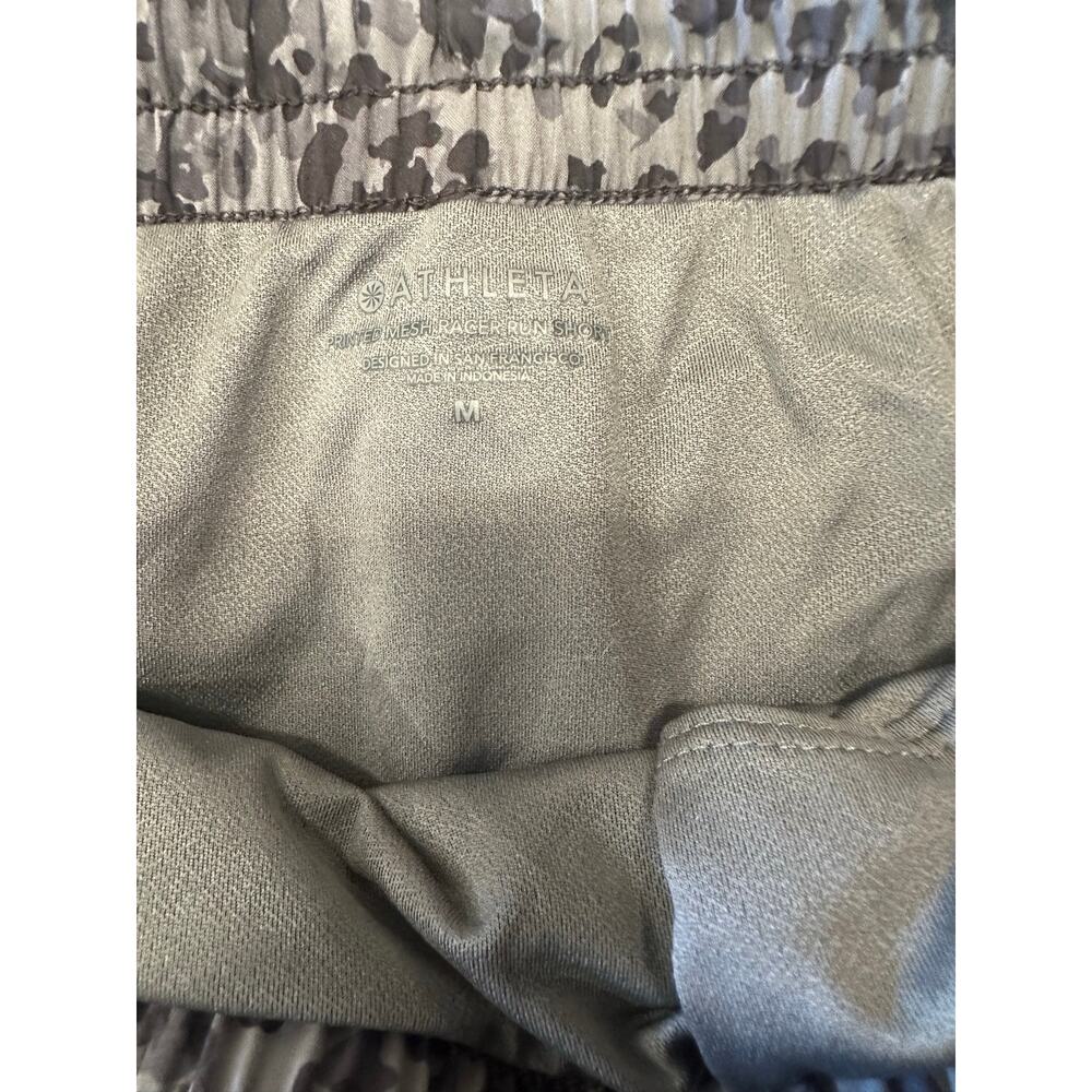 Athleta Womens Printed Mesh Racer Run Shorts Medium - Picture 6 of 9